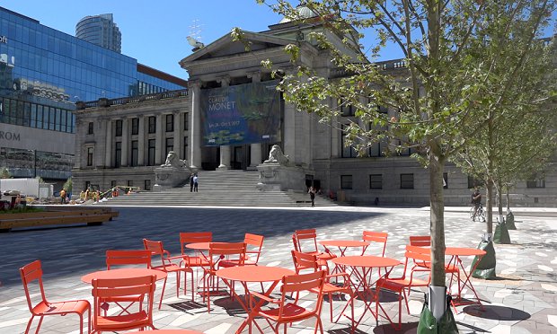 Dramatic Vancouver Art Gallery North Plaza Reopens Galleries West